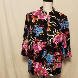 Spring floral notations blazer/Jacket sz 1X